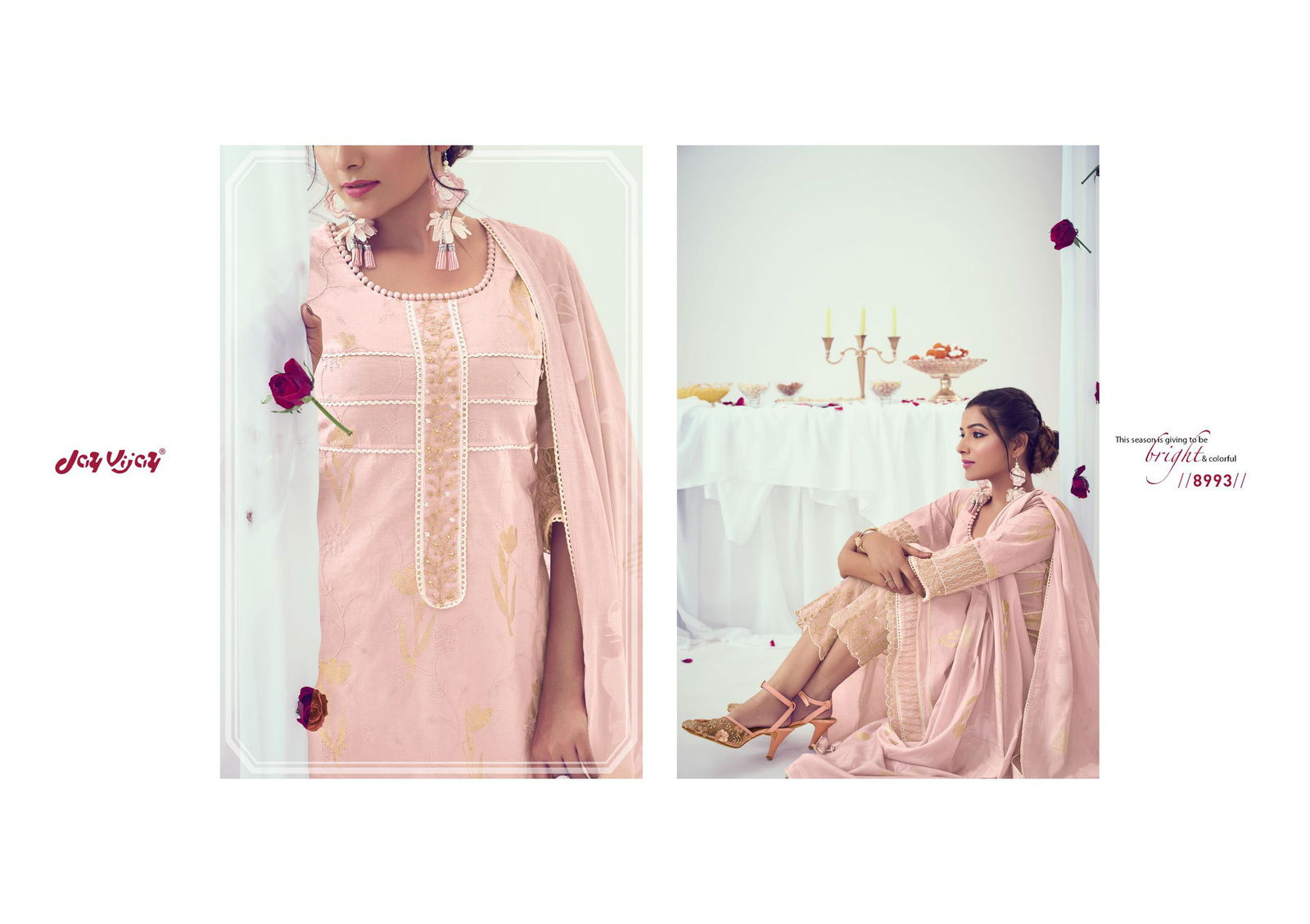 Dawat By Jay Vijay Digital Printed Embroidery Pure Cotton Salwar Suits Wholesale Market In Surat
